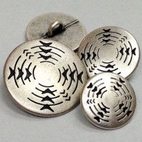 M-1236 - Southwestern Style Metal Button - in 3 Sizes